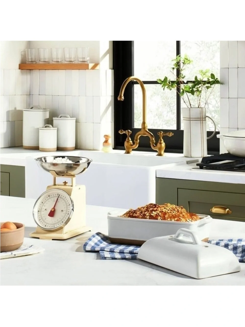 Hearth & Hand - 11lb Stainless Steel Kitchen Scale Ivory | New